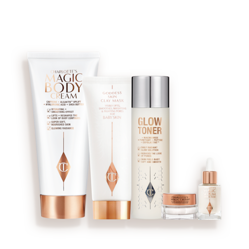 HOCHZEITSVORBEREITUNG, TARGET + GLOW HAUTPFLEGE-ROUTINE – HAUTPFLEGE-SET